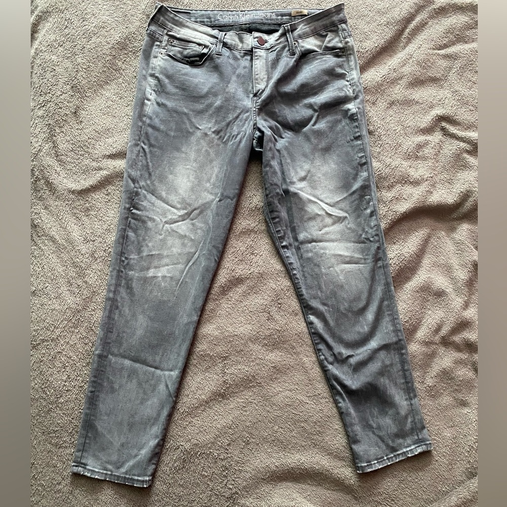 Calvin Klein Gray Acid Wash Jeans